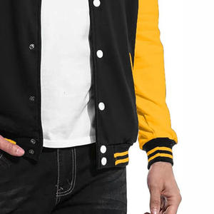Blouson universitaire brodé pour homme, coupe classique, col montant, boutons sur le devant, respirant, personnalisable OEM - Product Image 2