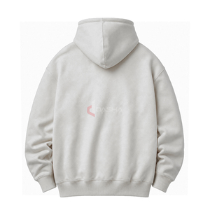 เสื้อฮู้ดดี้โอเวอร์ไซส์ทรงหลวม ผ้าเฟรนช์เทอร์รี่ฟลีซ หนานุ่ม สำหรับผู้ชาย รับทำโลโก้ตามสั่ง ผ้าฝ้าย OEM ขายส่ง - Product Image 2