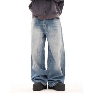 Baggy Denim Jeans for Men Relaxed Fit <b>Pants</b> for Casual Wear Designed With Style and Comfort in Mind Custom Distressed Denim <b>Pant</b> - Product Image 5