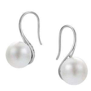 Boucles d'oreilles en argent pur à talon haut, polyvalentes, avec perles d'eau douce de 8 à 9 mm, lumière intense, pour le quotidien, bijoux haut de gamme - Product Image 5