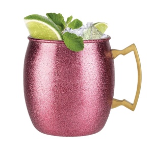 Tasse à Cocktail Mule de moscou à paillettes, la plus tendance, tasse en cuivre sculptée à la main, conception Unique, fournisseur à la main inde 100%, 2023 - Product Image 1