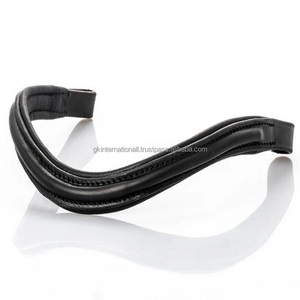 Banda Ecuestre para cejas de caballo negra o marrón de cuero genuino al por mayor de todas las formas y tamaños con acolchado suave y costuras duraderas - Product Image 4