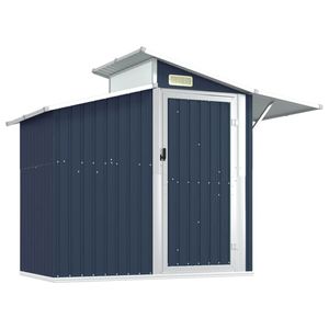 Anthracite 106.3"x51.2"x82.1" Galvanized Steel Garden <b>Shed</b> for <b>Sheds</b> & <b>Storage</b> - Product Image 2
