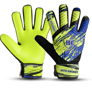 Gants de gardien de but de football de qualité supérieure en latex allemand, design personnalisé noir et vert, coupe négative, extensibles, 3 mm de latex allemand - Product Image 1