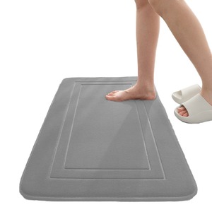 Tapis de bain 100% coton, blanc, personnalisé, type serviette d'hôtel, haute absorption d'eau, séchage rapide, doux pour la peau - Product Image 1
