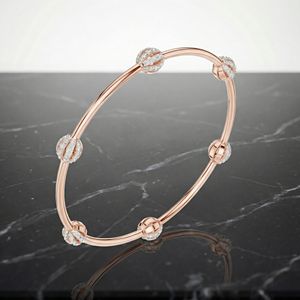 Pulsera Minimalista de Plata de Ley con Diamantes en Oro Rosa, Estilo Clásico con Diseño Elegante, Regalo para Mujer - Product Image 5