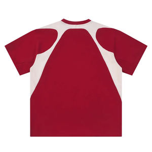 T-shirt Homme Vintage Y2K Bicolore Ample Coupe Boxy Manches Courtes Col Rond 100% Coton 240g Écologique à Imprimer - Product Image 2