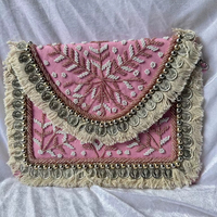 Sac à main indien artisanal en coton avec franges, brodé, pour mariée, sac fourre-tout ethnique, sac de plage d'hiver, sac bohème pour les vacances
