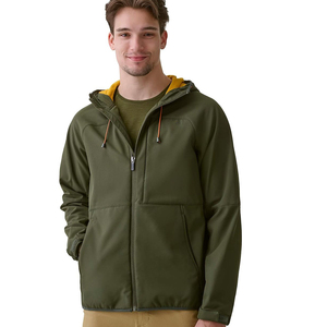 Custom Thermal Waterproof Windproof Breathable <b>Hooded</b> Zipper Outdoor Winter Wear Softshell <b>Rain</b> Coat Men's Softshell <b>Jacket</b> - Product Image 3