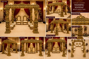 Compre un Mandapam tradicional del sur de la India con pilares tallados, un Mandapam clásico de FRP Kalyana para bodas hindúes. - Product Image 6