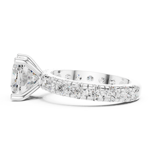 Anillos de Compromiso y Boda Clásicos para Mujer, Oro Sólido de 14K, Diamante Cultivado en Laboratorio con Corte Cojín de 3 CT, Certificado IGI, Regalo para Fiesta - Product Image 6