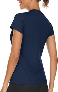 Camiseta Deportiva Unisex con Cuello en V, Lisa, con Logotipo Personalizado, de Alto Rendimiento, Secado Rápido, Transpirable, Ecológica, para Verano - Product Image 3