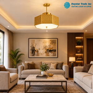 Daystar Trade Inc Modern Square Iron Pendant Light 120W 2700K Warm White CRI 80 220-240V Indoor Ceiling Fixture - Product Image 1