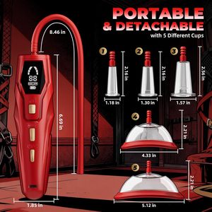 Bomba de Clítoris para Mujeres, Succionador de Clítoris, Juguetes BDSM, Bomba Clitoral Automática con 3 Niveles de Succión y 3 Niveles de Presión, Juguetes Digitales 3 en 1 para Pezones - Product Image 6
