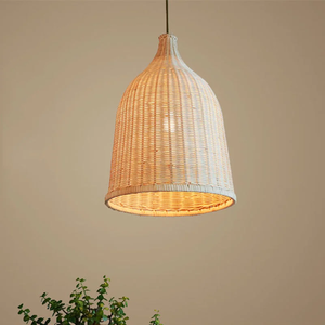 Lámpara Colgante de Ratán en Forma de Campana, Tejida a Mano, Cubierta de Lámpara Colgante Natural para Decoración de Comedor o Cafetería, OEM ODM - Product Image 1