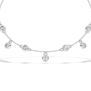 Collar de Diamantes de Corte Redondo Premium con Cadena, Collar de Diamantes Naturales con Certificado IGI para Mujer - Product Image 2