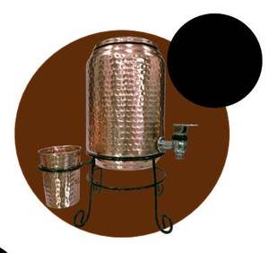 Dispensador de Bebidas de Cobre de Diseño con Soporte, Elegante Servidor de Agua para Mesa de Comedor, Catering y Hostelería - Product Image 4