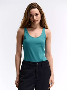 Women's Classic Cotton Spandex Tank <b>Top</b> Slim Fit Sleeveless Basic Layering <b>Top</b> Casual Fashion Custom Logo Design Wholesale <b>Top</b> - Product Image 2