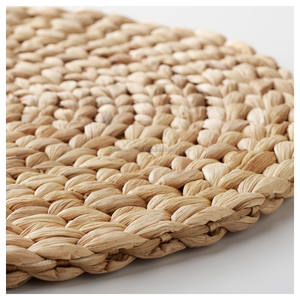 Nuevos Salvamanteles Redondos Duraderos de Jacinto de Agua Natural para Decoración de Mesa de Comedor, Restaurantes y Eventos - Product Image 3