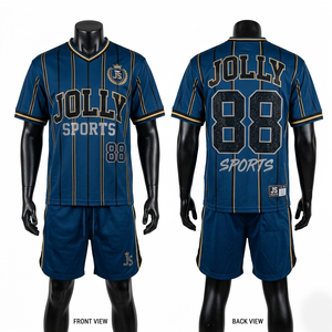 Ensemble short et maillot de football pour homme, en tissu mesh poly GSM bleu avec empiècements contrastants, logos personnalisés en twill. - Product Image 3