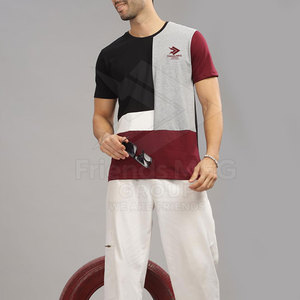 T-shirts pour hommes en coton 100% écologiques, légers, à col rond, avec logo personnalisé, taille plus, fabrication sur mesure, vente en gros - Product Image 3