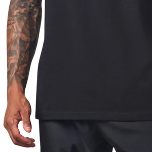 Mens Black Sleeveless <b>Athletic</b> Tank Top O-Neck Cotton Printed Gym Workout Shirt Fitness Training Sportswear Apparel - Product Image 6