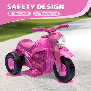 6V Bubble Car per bambini '3 ruote moto elettrica con faro a LED e musica rosa Ride-On veicolo con caratteristiche musicali - Product Image 5