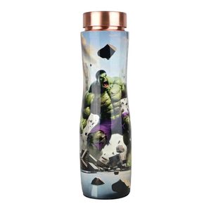 Botella de Agua de Cobre Hulk, Diseño de Dibujos Animados de Doble Pared, Vaso de Viaje con Tapa de Cobre - Product Image 1