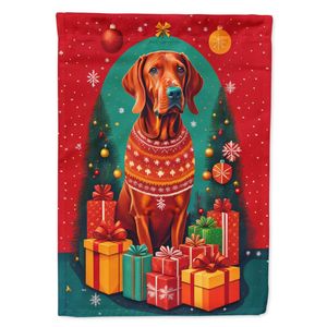 Drapeau de jardin de Noël multicolore Bannière Rouge Redbone Coonhound Artwork pour Patio Yard Flower Beds Mailbox Drapeau décoratif - Product Image 1