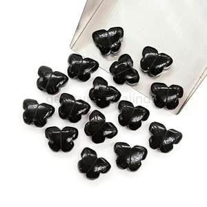 Abalorios de ónix negro natural tallados a mano con forma de mariposa, figuras de ónix hechas a mano para la fabricación de joyas, precio al por mayor. - Product Image 4