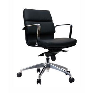 Chaise de bureau pivotante classique KINSHA Classic Lite II en cuir de haute qualité avec accoudoirs chromés, modèle Malaisie CLL II-03 - Product Image 2