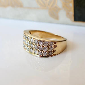 Anillo de Compromiso y Boda de Plata de Ley 925 con Tres Hileras de Diamantes Moissanite Estilo Vintage, Joyería Hip Hop, Regalo para Hombre - Product Image 5