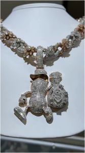 จี้เงินแท้ 925 ประดับเพชรโมอิสซาไนต์ VVS แบบ Iced Out สั่งทำพิเศษ 3 มิติ สไตล์ฮิปฮอป สำหรับผู้ชายและผู้หญิง สวมใส่ในงานปาร์ตี้ - Product Image 5