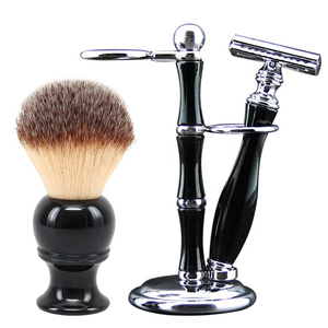Shave Edge Silvertip Pure Badger Hair <b>Shaving</b> Brush with Wooden Handle and Chrome Trim <b>Shaving</b> Set - Product Image 5