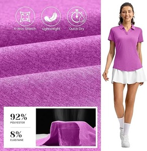 <b>Ladies</b> Business Casual for <b>Shirt</b> Premium Quality Cotton Fabric Breathable Quick Dry Half Sleeve Embroidered Logo Office Staff - Product Image 4