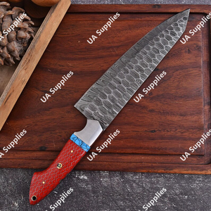 2026 New Design Damascus Steel Chef <b>Knife</b> Razor <b>Sharp</b> Full Tang Modern Style <b>Kitchen</b> <b>Knife</b> Gift Box Honeycomb Handle Luxury OEM - Product Image 5