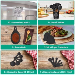 Set di 35 Utensili da Cucina con Spatola, Accessori per Pasticceria, Portautensili, Frusta per Uova, Separatore e Altri Essenziali - Product Image 6