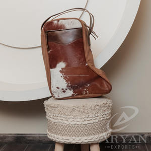 Wholesale Hair on Cowhide Leather <b>Shoe</b> <b>Bags</b> for Men & Women Personalized Genuine Leather Hiking Boot <b>Bag</b> Custom <b>Shoe</b> Travel <b>Bag</b> - Product Image 2