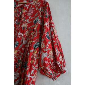 Vestido de Algodón con Estampado de Bloques para Mujer, Vestido Boho Hecho a Mano para Verano, Ropa Casual Ligera y Transpirable de Tela Natural - Product Image 2