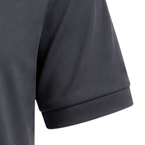 Camisa de Manga Corta con Cuello y Paneles Cruzados en Gris Carbón y Rosa, Uniforme Casual Sólido, Ropa Deportiva Personalizada para Niño, 100% Algodón - Product Image 4