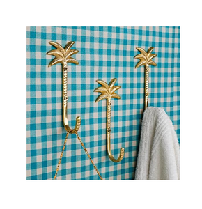 Brass Flower Design <b>Wall</b> Hangers for Coat Keys Clothing Home Living Room Decorations Accessory With Wholesale Supplier - Product Image 6