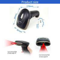 Lecteur de codes-barres portable EMT2000D-RF avec résolution 300K, support de charge et lecteur QR sans fil