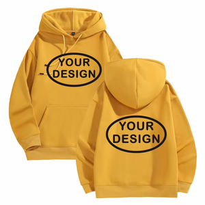 เสื้อฮู้ดสีน้ำเงินพิมพ์ลายตามสั่งสำหรับผู้ชาย สไตล์ลำลอง ผ้าฝ้าย 100% เฟรนช์เทอร์รี่ ดีไซน์โลโก้ด้านหน้า เหมาะสำหรับใส่ในฤดูใบไม้ร่วง ทรงโอเวอร์ไซส์ - Product Image 6