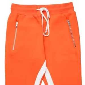 New Stylish Heavyweight Mid Waist <b>Stacked</b> Flared Pants with Side Zipper Pockets Gym Workout Outdoor Fashion Wear Sweatpants - Product Image 3