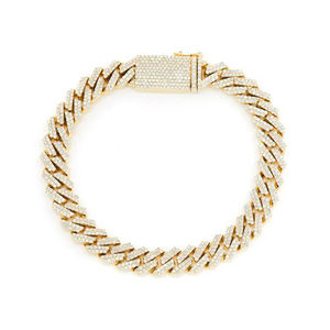 Wholesale Hip Hop Jewelry 10MM 10K <b>Solid</b> <b>Gold</b> VVS Moissanite Diamond Iced Out Luxury Cuban Fine Chain & Link Bracelet for Unisex - Product Image 1