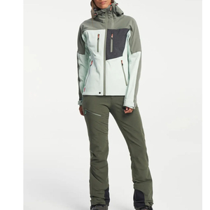 Breathable Hooded Printed Winter Snow Ski Couple Style Zipper Solid Color <b>Pants</b> Windproof Waterproof Warm <b>Wool</b> Insulation - Product Image 1