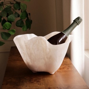 Cubo de hielo de resina blanco de diseño moderno, enfriador de vino de lujo para fiestas, restaurantes, bodas y hoteles. - Product Image 4