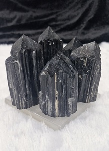 Tourmaline noire naturelle, cristal de guérison, pointe de tourmaline noire brute à facettes, Reiki Vastu, tourmaline noire sur pied - Product Image 4