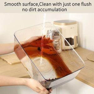 Set di 5 Contenitori in Plastica Trasparente con Coperchi, Organizzatori per Alimenti e Armadi, per Cucina, Vestiti, Asciugamani, Cosmetici - Product Image 4