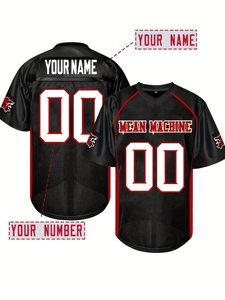 Camiseta de Fútbol Americano Personalizada para Hombre, Uniforme de Equipo de Fútbol Transpirable, Camiseta Deportiva con Estampado por Sublimación - Product Image 3